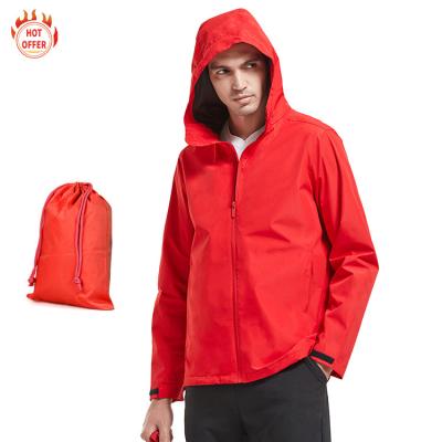 China 2021 QUICK DRY Accept Custom Logo Plus Size Hoodie Outdoor Portable Waterproof Zipper Men's Anorak Winter Jacket Coat for sale