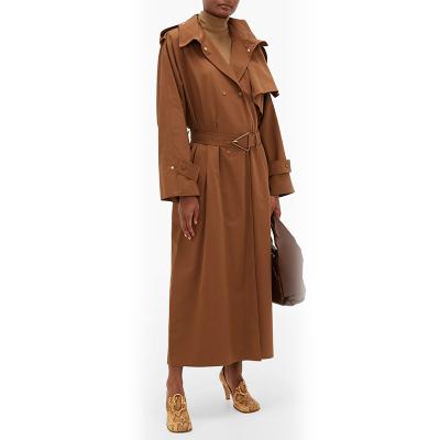 China Starcy Mid Length Vintage Anti-wrinkle Women Coat Long Sleeve Button Jacket Ladies for sale