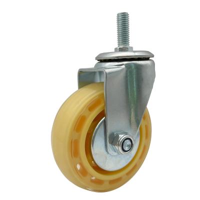 China Other Amazon Hot Selling 4 Inch Office Chair Clear PU Swivel Threaded Stem Caster Wheel for sale