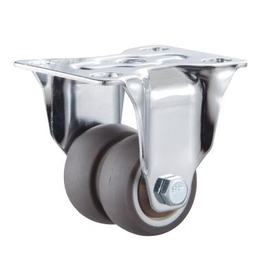 China Other High Quality Wholesale TPR Flat Base Wheel Furniture Caster Double Low Noise Wheel for sale