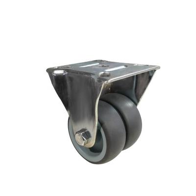 China Hot Selling Furniture Wear Resistant Caster Wheels PU Light Duty Caster 2 Inch Double Row Caster Wheel for sale