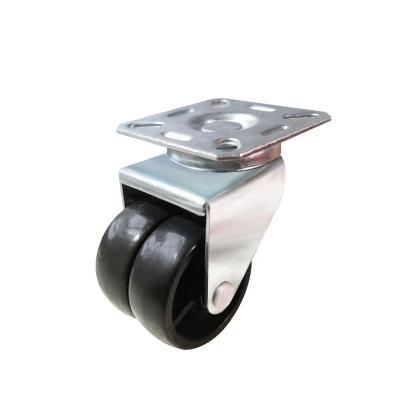 China Wear Resistant Industrial Furniture Caster Wheel Double Row 2 Inch Caster Wheel PU Caster Wheels For Leg for sale