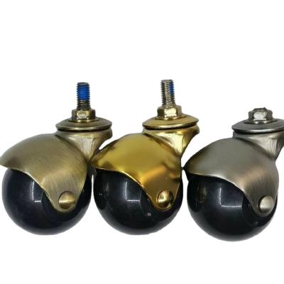 China Rigid Yellow Low Duty Moving Industrial PP Material Ball Casters for sale