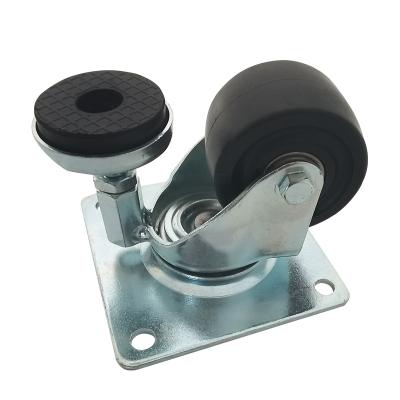 China Best Quality Rigid Galvanized Low Center Of Gravity Adjustment Caster for sale