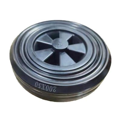 China Plastic Garbage Bin 100-200mm Trolley 8IN Single Core Bin Wheel for sale