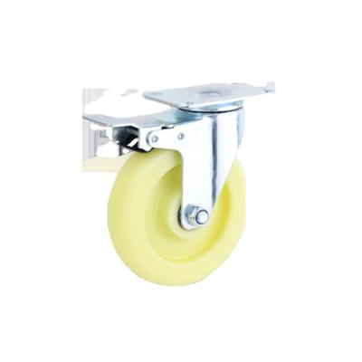 China High Quality Wear Resistant Recyclable Trolley Caster White Universal Nylon Furniture Casters Durable Casters for sale