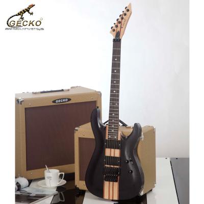 China Exquisite Gecko Instrument Professional Singing Customizable High End Stringed Electric Guitar for sale