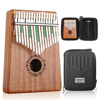 China Hot Sale 17 Key Exquisite Mini Finger Piano Beginner Portable Kalimba Musical Instrument for sale