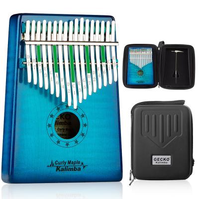 China 17 Inch Keys Exquisite Wholesale Mahogany Instrument Ambira Key Kalimba Steel Kalimba for sale