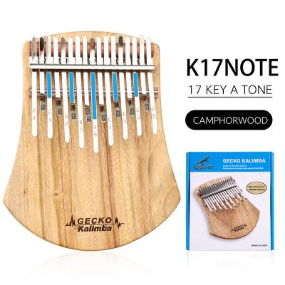 China Exquisite Carbon Piano Key Camphor Wood Body Natural Kalimba 17 Keys Kalimba for sale