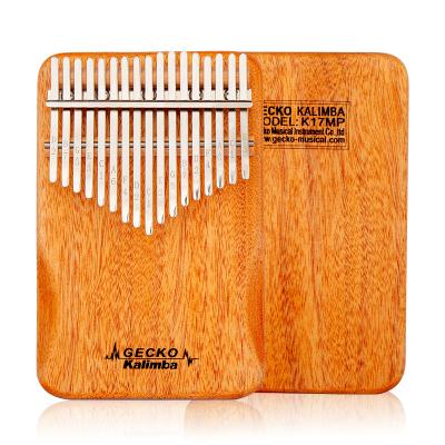 China Exquisite 17 Inch Key Wooden Piano Kalimba Natural Okoman Freestanding Accessories for sale