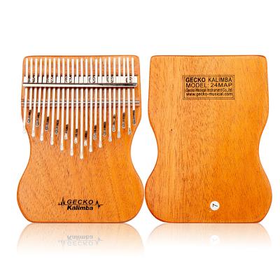 China Gift Exquisite Outlined Finger Piano 24 Keys Wooden Kalimba for sale