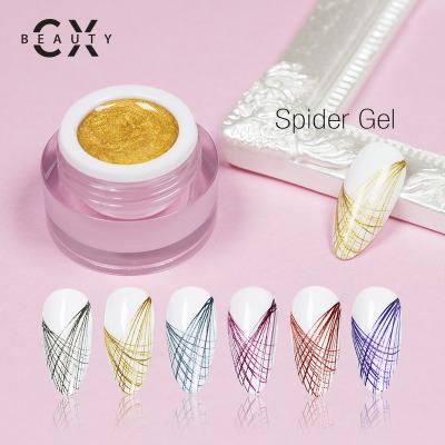 China Art Beauty Best Selling Spider Nail Gel Color Painting UV Gel High Quality Gel 12 Colors for sale