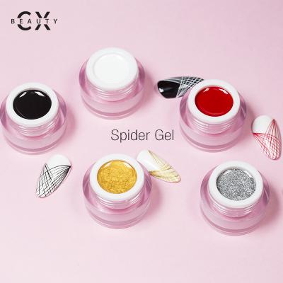 China Easy For Nail Art Design Line DIY Nail Creation Spider Gel 12 Colors, Hot Selling Dotting Gel For Easy DIY Creative Nails for sale