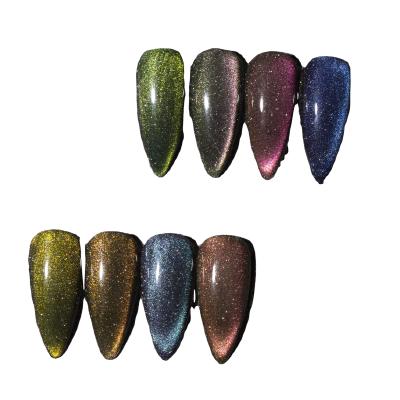 China Magnetic Nail Art Beauty Chameleon Cat Eye Gel Nail Polish Gel Art Nail Kit Nail Art Manicure Cat Eye Gel for sale