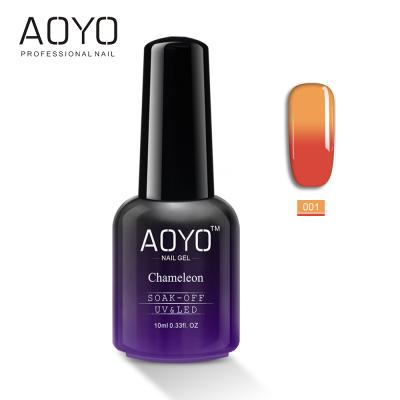 China Nail Art Beauty AOYO 10ml Temperature Color Changing Nail Gel Polish With Natural Resin Raw Materials for sale