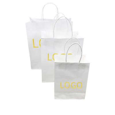 China Hot Sale Custom Logo Paper Bag Recyclable With Handle Portable Hot Foil Paper Eco-friendly Bag for sale