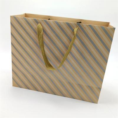 China Yiwu Recyclable Retail Bags Saco De Papel Hot Stamping Shopping Paper Bag Brown Paper Packaging Bag for sale