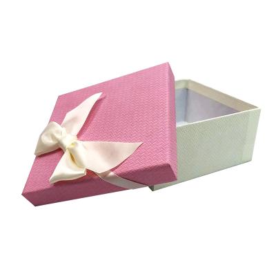 China Custom Recyclable Factory Gift Box Packaging With Ribbon Square Shape Rigid Recyclable Gift Box With Lid for sale