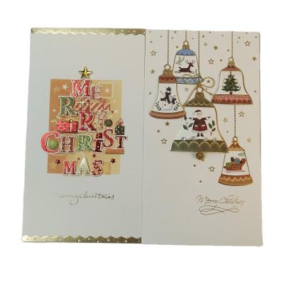 China Promotional Gift Wholesales Card Merry Christmas Greeting Cards Foil Greeting Card Printing for sale