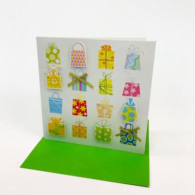 China paper & Factory Customized High Quality Handmade Cardboard Happy Birthday Greeting Card With Envelope for sale