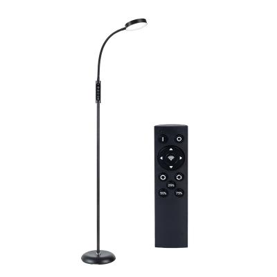 China Modern 12W LED Eye-care Flash Free Standing Floor Lamp For Home / Office Touchpad Control Black for sale