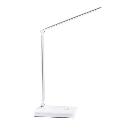 China Modern 5W LED Eye-Caring Desk Lamp with Dimmer for Study, Work, Silver for sale