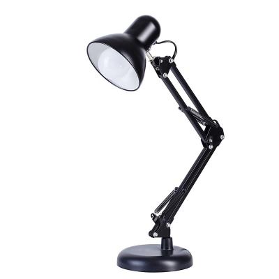 China Modern High Quality Bendable Arm Light Direction Transforming Table Lamp 40W For Home/Office Black With Clip for sale