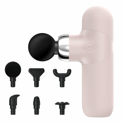 China New Design Mini Pistol Gun Health Equipment Custom Logo Gym Sports Body Massager With 6 Head for sale