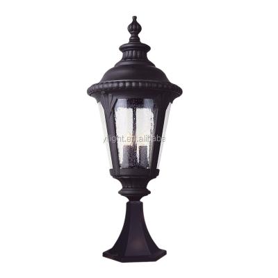 China Black White Aluminum Garden Light Yard Post E27 Post Garden Light Post Light for sale