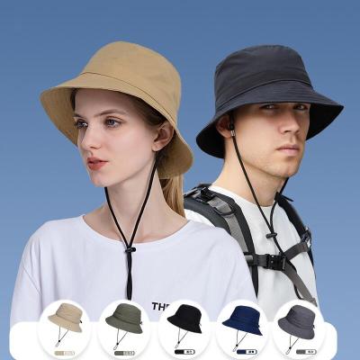 China Fashion Sun Protection Hat Men's Summer Outdoor Bucket Hats Horsetail Fisherman Caps Women Fishing Hat for sale