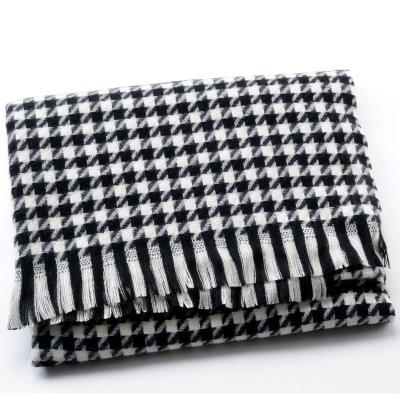 China Long SENYU New Autumn Winter Houndstooth Pattern Cotton Scarf Women's Thickening Soft Warm Neck Shawl Wholesale for sale