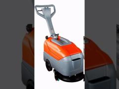 battery hand push compact design floor scrubber