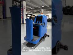 D7 Compact Ride On Floor Scrubber Dryer With Large Water Tank And Long Battery Life