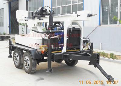 China 150m Dth Installatie van de Modder de Booraanhangwagen Opgezette Boring met 45kw-Diesel TWD150 Te koop