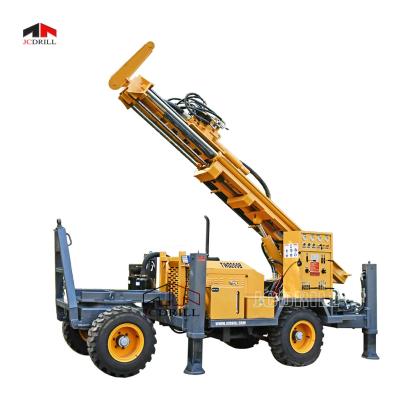 China TWD200 Portable Water Well Drilling Rig Four Wheel Trailer Mounted Hydraulic Rotation for sale