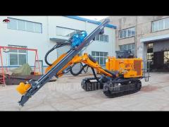 Top Hammer Hydraulic System Seft Propelled Crawler Rock Blasting Drilling Rig With Dust Collector