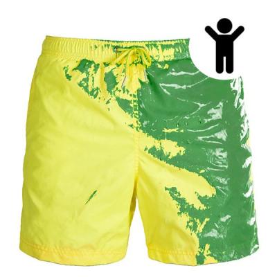 China Hot QUICK DRY newcomer same kids swim shorts color changing empty boys swim shorts waster swim shorts 2022 reactive summer for sale