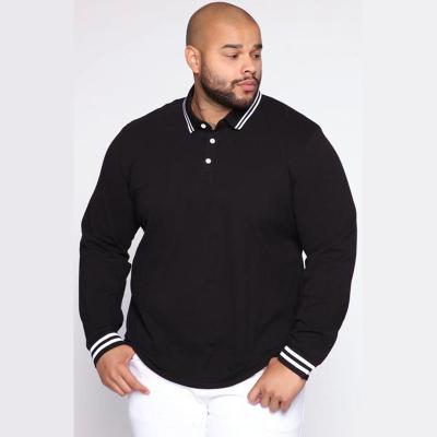 China Plus Size Plus Size Mens 100% Cotton Polo Shirts Long Sleeve High Quality Polo Sweatshirt Custom Clothing Tee Mens Polo T-Shirt for sale