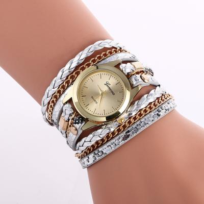 China Fashion luxury popular hot ladies \ dress Amazon style fashion woven snake pattern winding bracelet watch trend quartz watch for sale