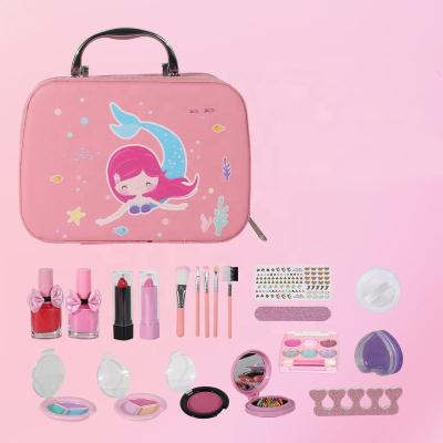 China High Quality Mordern Pretend Play Toys and Hobby Princess Makeup Kit Real Cosmetics Bag Set Make Up Toy for Kids Girls for sale