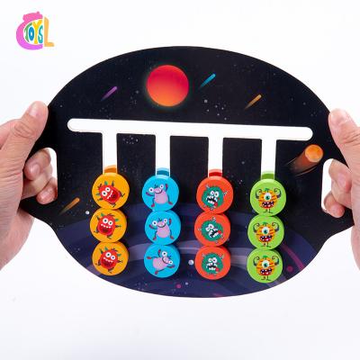 China Exercise Memory Four Color Alien Creature Go Position Game Montessori Learning Toys First Educational Toy Color Shape Matching Game for sale