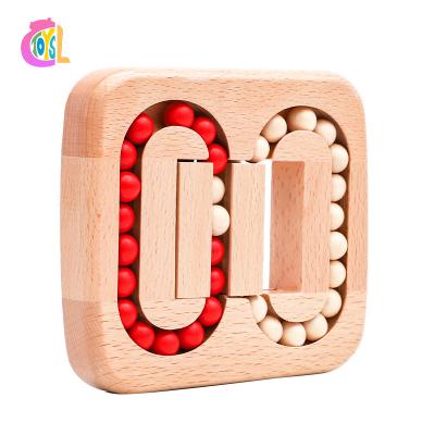 China China Safe Quality IQ Locks Kids Montessori Toy Increase Old Space Station Wooden Bead Maze Toy Kids Early Education IQ for sale