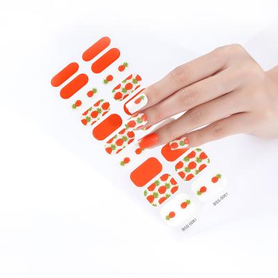 China Easy apply and remove wholesale custom nail gel set semi cured nail design sticker nail gel for sale