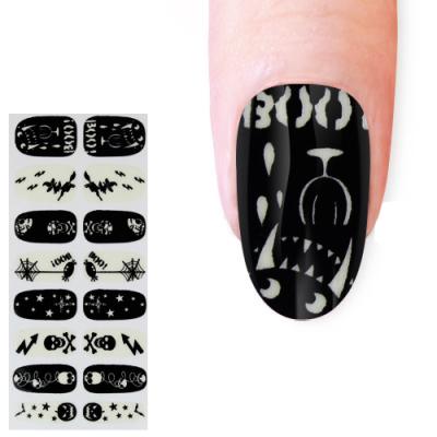 China Easy Apply and Remove Water proof 3d Art Halloween Nail Polish Sticker for sale