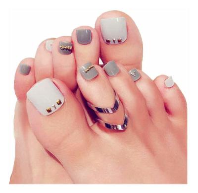 China Wholesale 3d Glitter Powder French Toe Nail Sticker With Best Price for sale