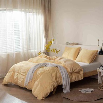 China Wholesale Nondisposable 100% Microfiber Polyester Home Textiles Hotel Bedding Winter Quilt Cover Bedding Sets for sale