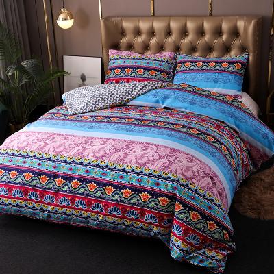 China Bohemian Style Nondisposable Folk Soft Comfortable Polyester Comforter Cover 3 pcs Luxury 100% Bedding Set For Home Hotel for sale