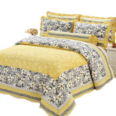 China Nondisposable Printing Handmade Single Pure Quilted Cotton Stitch Comforter Cover Set Summer Double Size Comforter Cover Set for sale