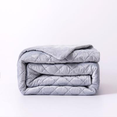 China Anti-pilling Bedding Comforter Blanket Set Gray 100% Cotton Gravity Sensory Blanket For Home Textile PVC Bag for sale